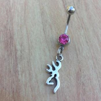 Browning Buckmark Belly Ring Buck Country Girl Country Belly Ring Deer Hunter Buck Mark